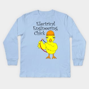 Electrical Engineering Chick Sparks Kids Long Sleeve T-Shirt